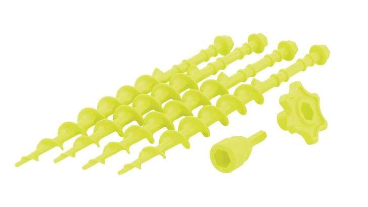 Skruteltplugg 31 cm med boremaskinadapter fra Outwell forsterket plugg nærbilde