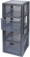 Skuffinnsats for campingskap 4 skuffer PVC 35x35x77,5 cm foran