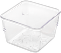 Skufforganiserer stabelbar transparent XS slim 7,5x7,5 cm forfra
