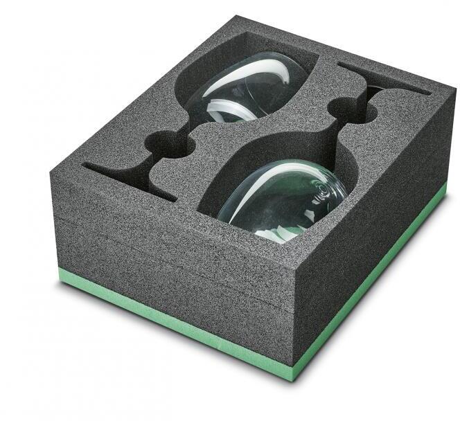 Skumholder for glass, kopper og flasker, svart - Camp-Idee bakside