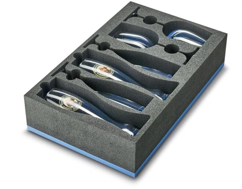 Skumholder for glass, kopper og flasker, svart - Camp-Idee med glass