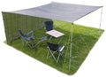 Skyggeduk mesh for camping og terrasse - Eurotrail montert over terrasse