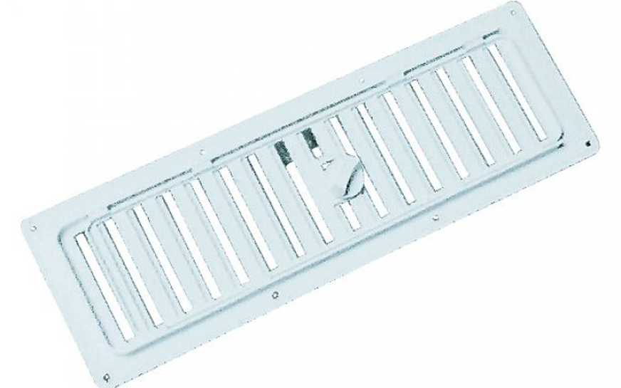 Skyveventilator for dører og sidevegger 32,5 x 10,5 cm hvit - MPK montert