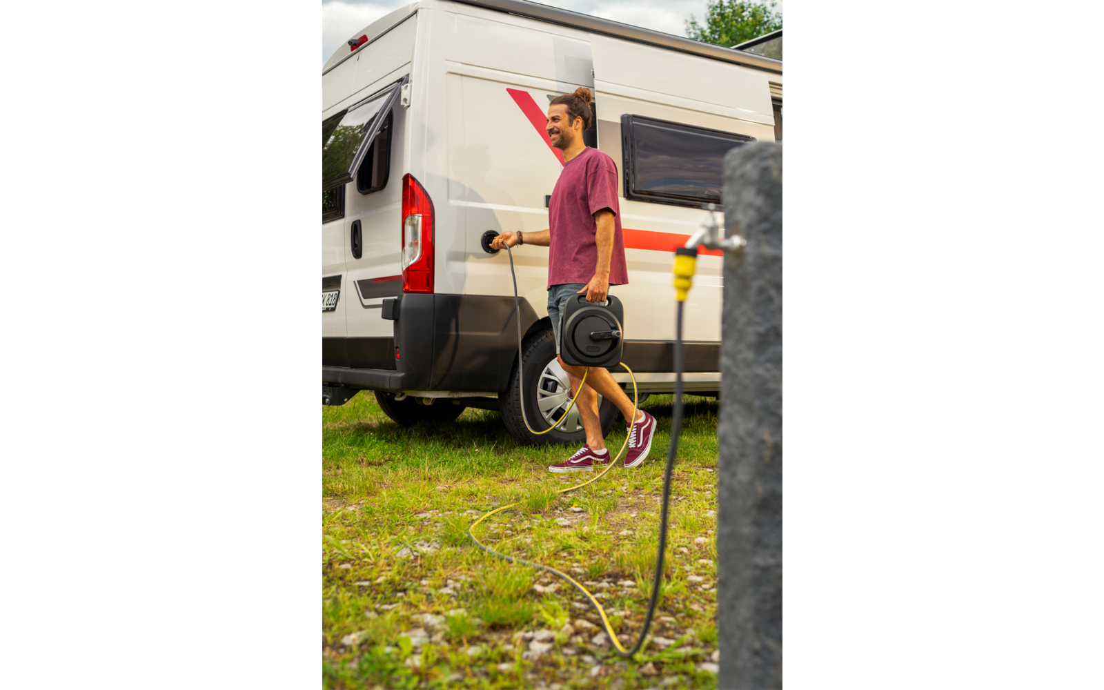 Bruk av Slangeboks HBX 2.10 Compact 10 meter i hage
