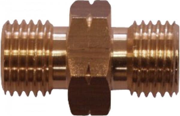 Slangekoblingsstykke 2x1/4" venstre utvendig gjenge - TGO for gasslanger