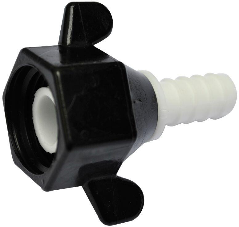 Slangenippel rett 12mm 1/2" for SHURflo vannpumper, 2-pack forfra
