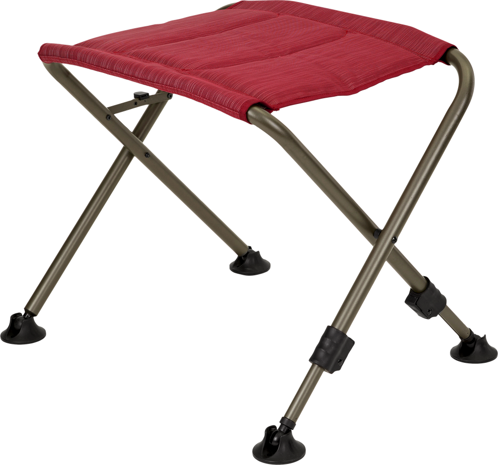 Slimline benstøtte bordeaux aluminiumsramme forfra