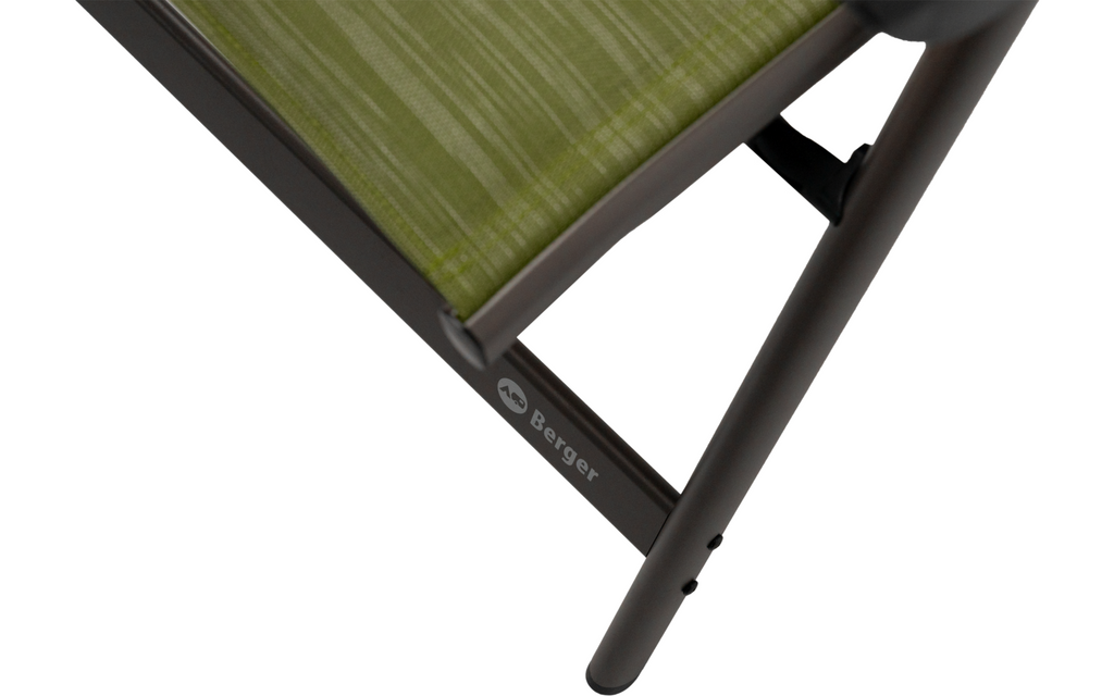 Slimline klappstol olive pakket sammen for transport