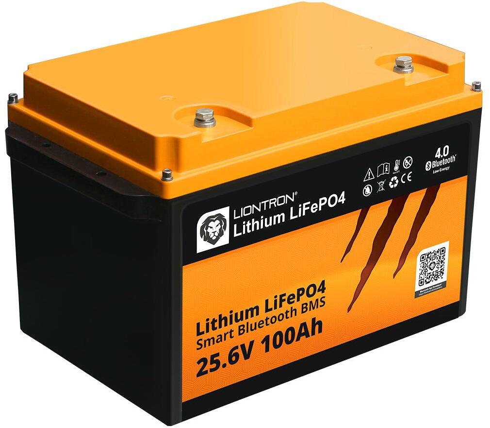 Smart litiumbatteri 25,6V LiFePO4 med BMS og BT 4.0 - Liontron montert i campingvogn