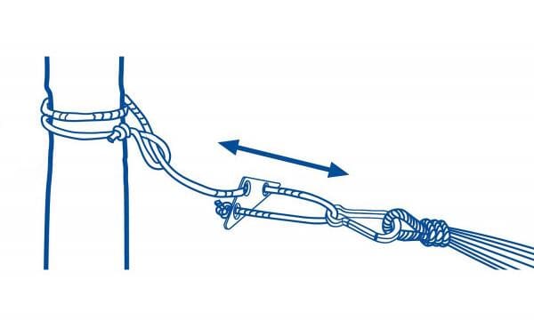 Smartrope justerbart tau med karabinkrok 320 cm hvit bakside