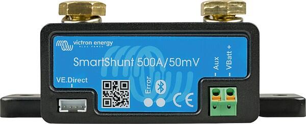SmartShunt batterimonitor 500A 50mV med Bluetooth forfra