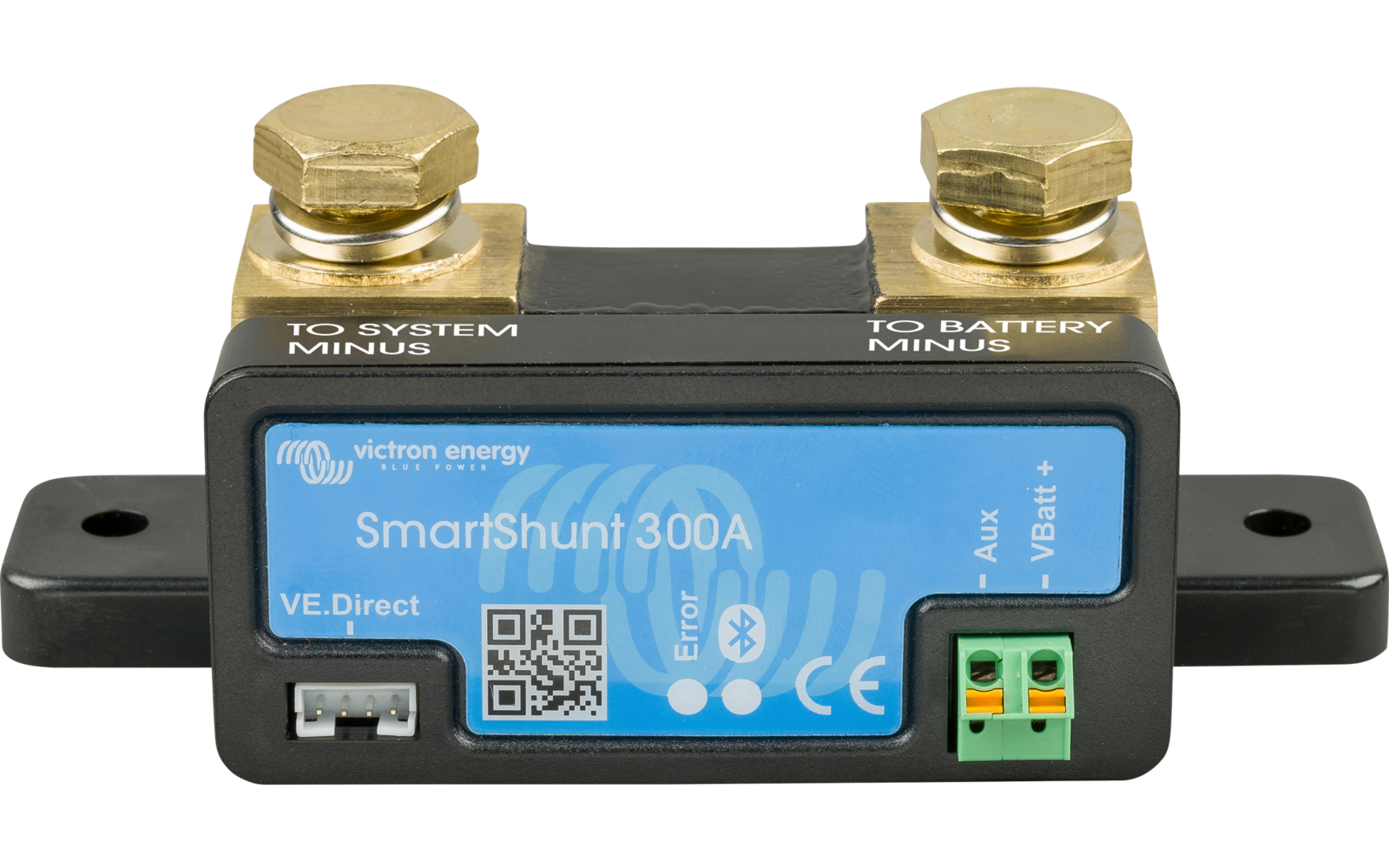 SmartShunt batterimonitor 50mV 300A med Bluetooth montert i system