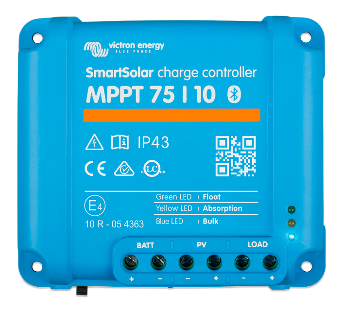 SmartSolar MPPT laderegulator 10 A med Bluetooth forfra