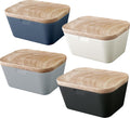 Smørboks i melamin og tre 13,5 x 9,5 cm 290 g fra Brunner for trygg smøroppbevaring