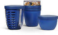 Snack- og lunchbox sett 3-deler, Vivid Blue - Mepal forfra