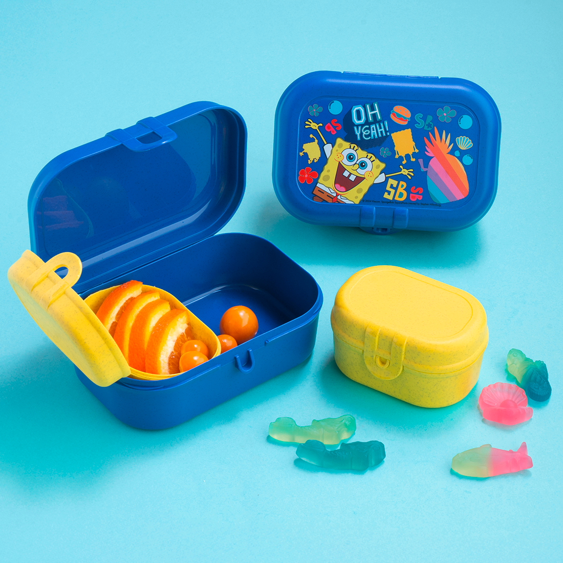 Snackbokssett 3-delt Pascal Ready Mini SpongeBob forfra