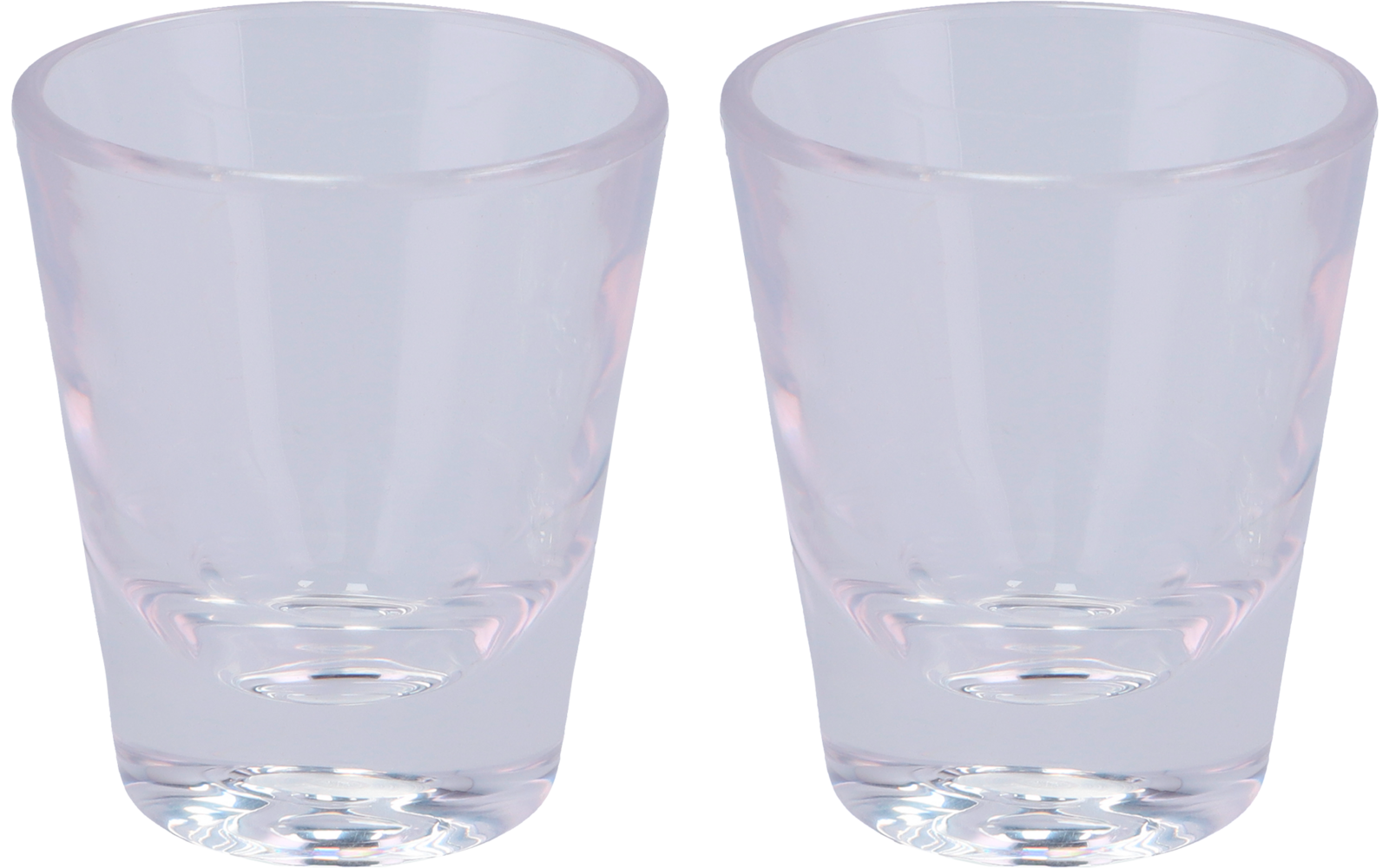 Snapsglass i akryl 40 ml bruddsikre 2-pack bakside