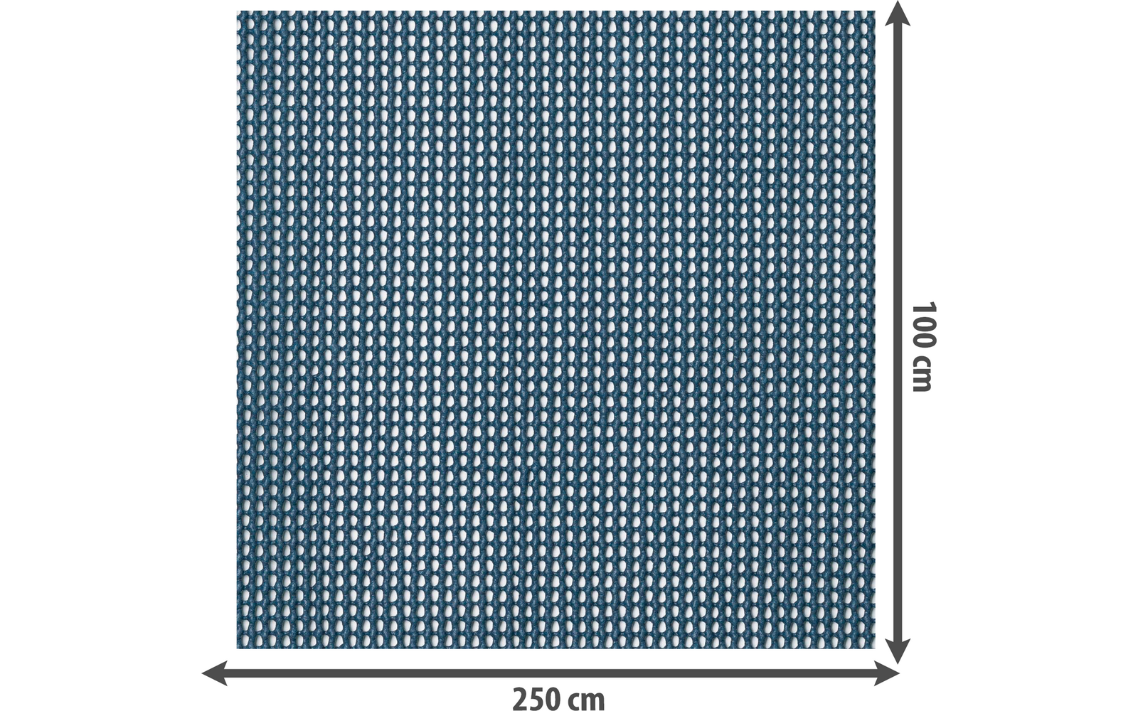 Soft 450 forteltteppe metervare 250 cm bredde blå bakside