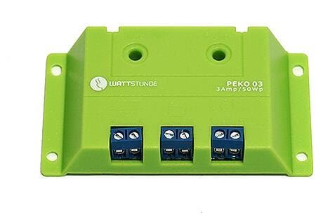 Solar laderegulator PWM PEKO3 12V 3A 50W - WATTSTUNDE forside