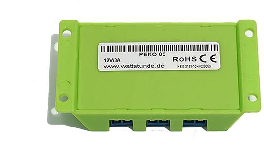 Solar laderegulator PWM PEKO3 12V 3A 50W - WATTSTUNDE bakside