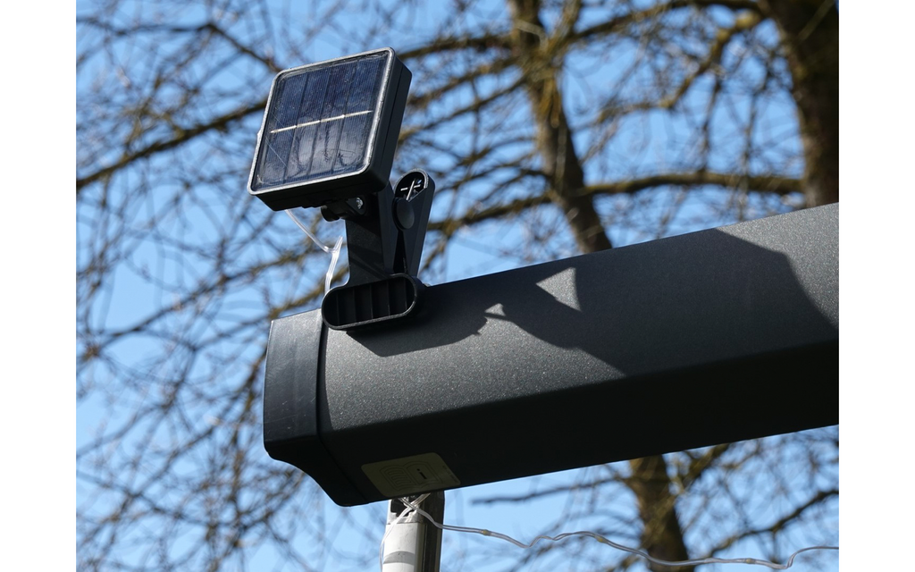 Solar lyslenke for markise med batteri 10 m 100 LED - Camperflower detalj av LED-lys