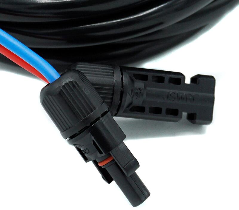 Montert Solarkabel 2x6mm² modul til laderegulator - WATTSTUNDE nærbilde