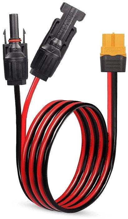Solarkabel adapter XT60 hurtigkobling, 3,5 m - Antarion forfra