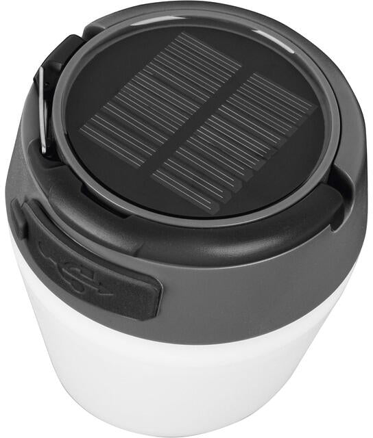Solcelle campinglykt Sonnik 200lm 4000mAh USB-lading bakside