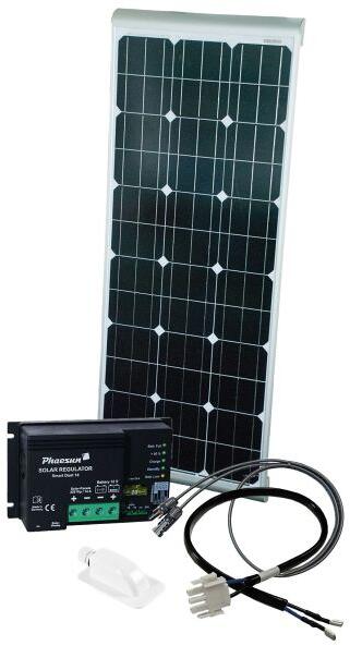 Solcelleanlegg Base Camp Aero 120Wp med laderegulator 12V sett for camping