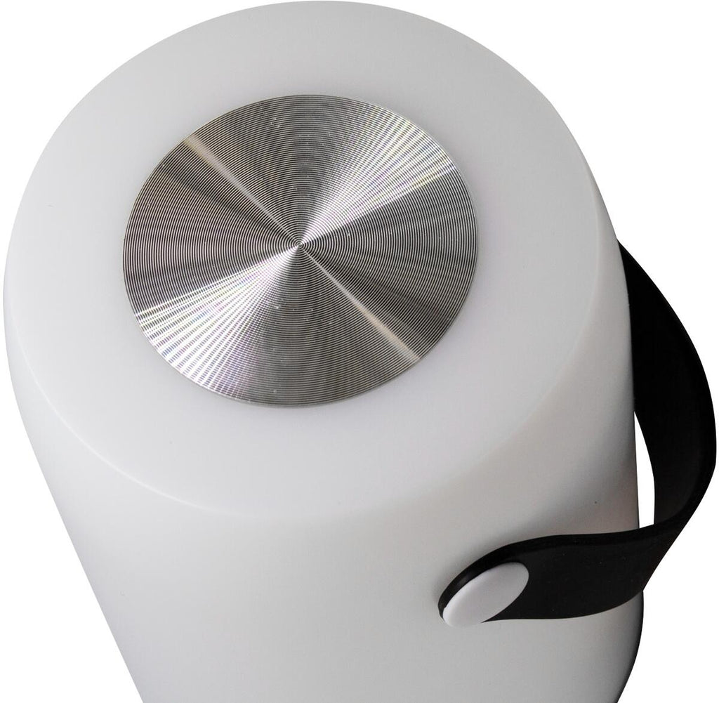 Solcelledrevet bordlampe Glossy 40 lm montert i telt