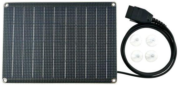 Solcellelader OBD-2 14W fleksibelt panel 352x252 mm - DCsolar forside