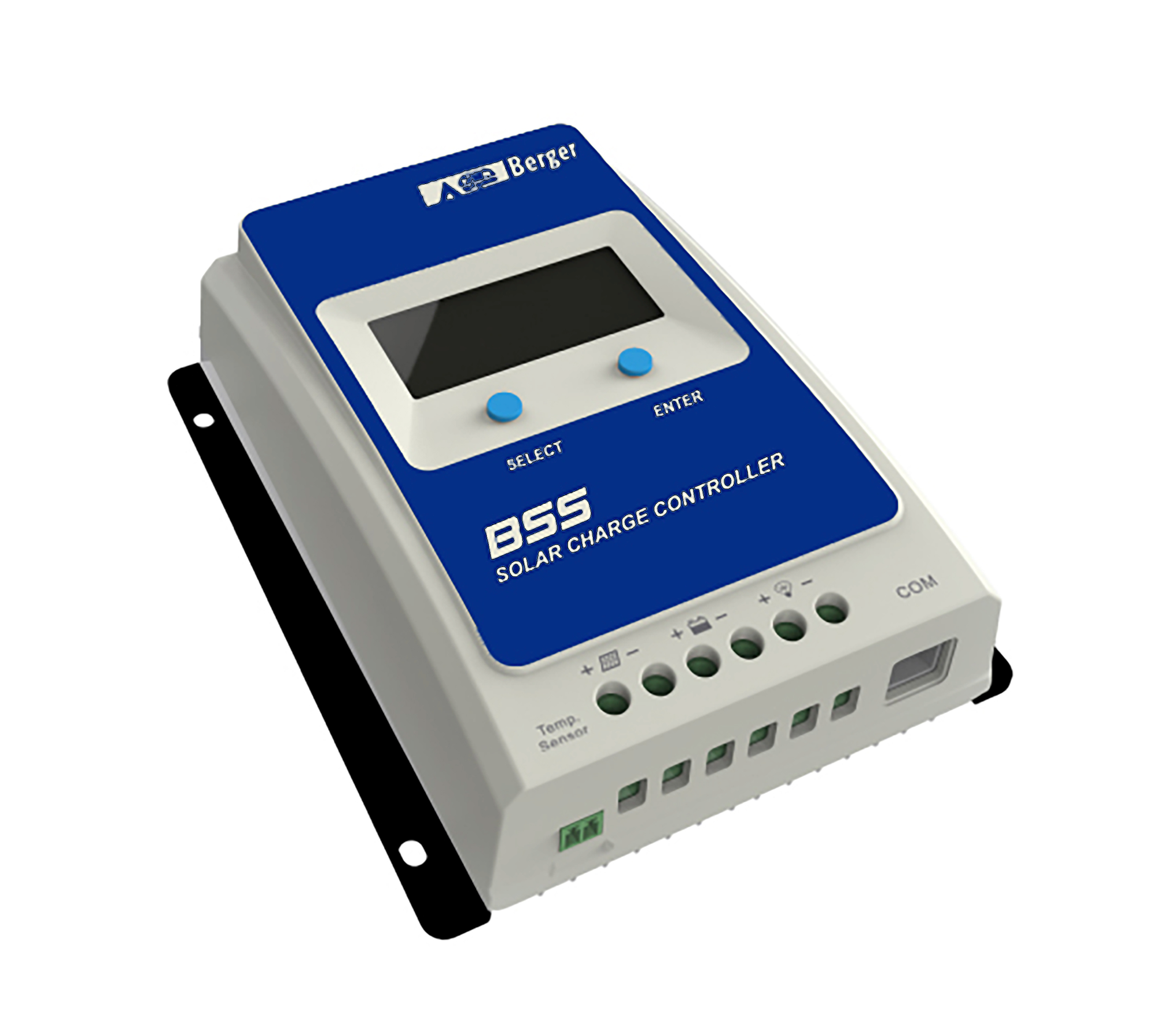 Solcelleladeregulator MPPT 12/24V 20A for AGM og gel forfra