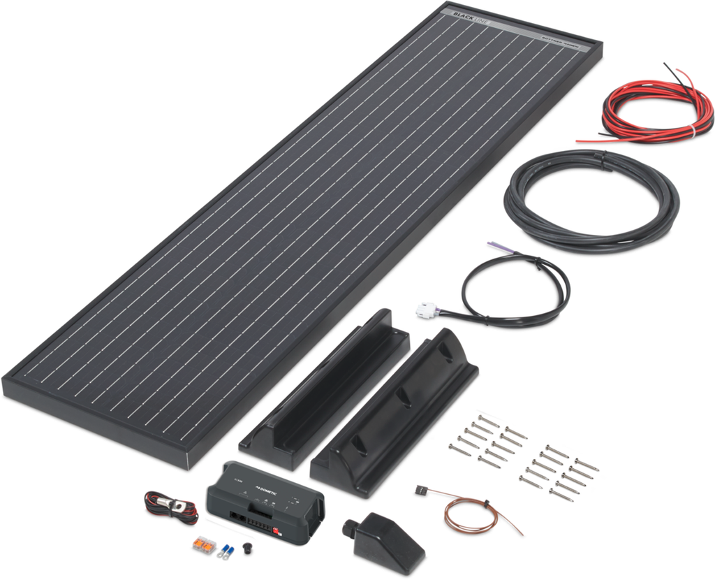 Solcellepakke Blackline MT 75 Wp monokrystallin 300 Wh forfra
