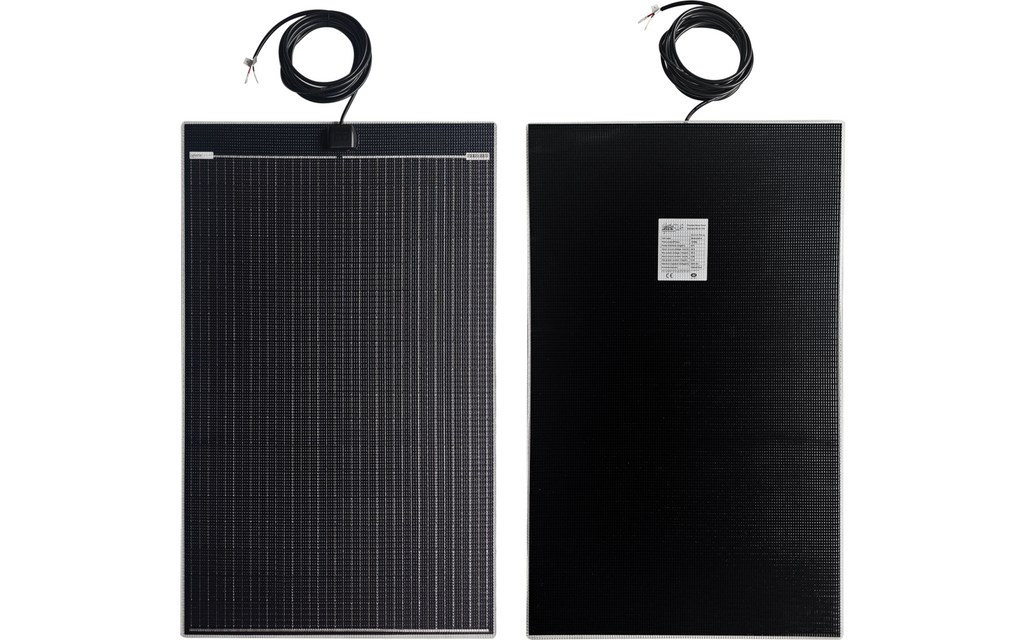 Solcellepakke Light & Flat 130 W ultraflat svart bakside