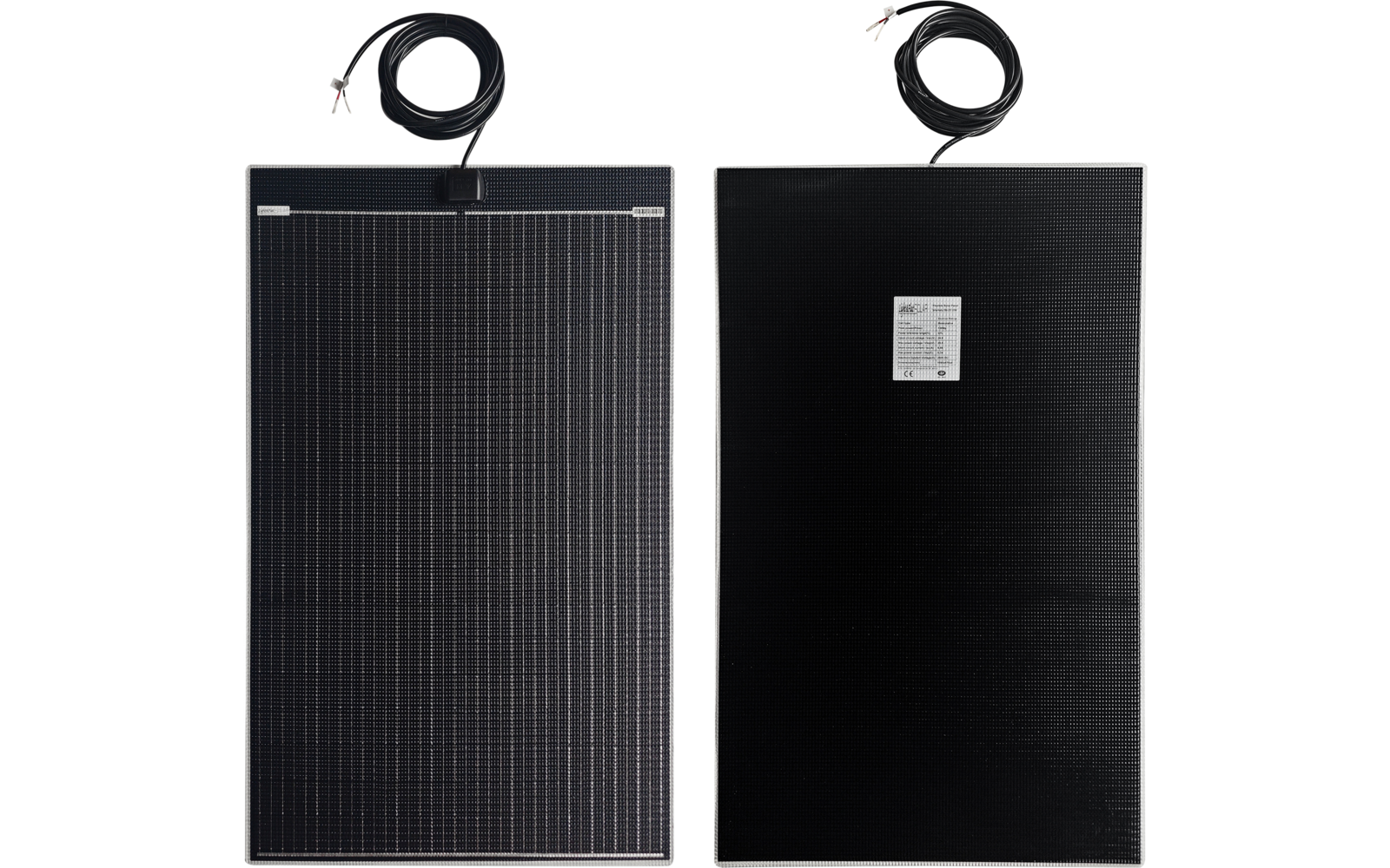 Solcellepakke Light & Flat 130 W ultraflat svart bakside