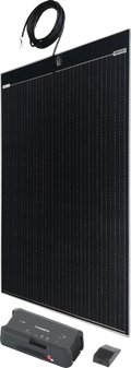 Solcellepakke Light & Flat 130 W ultraflat svart forfra