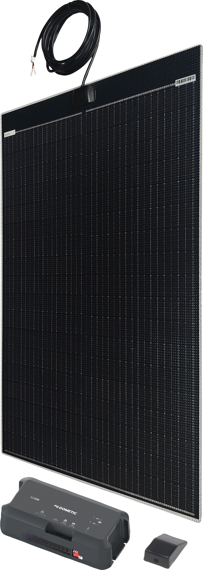 Solcellepakke Light & Flat 130 W ultraflat svart forfra