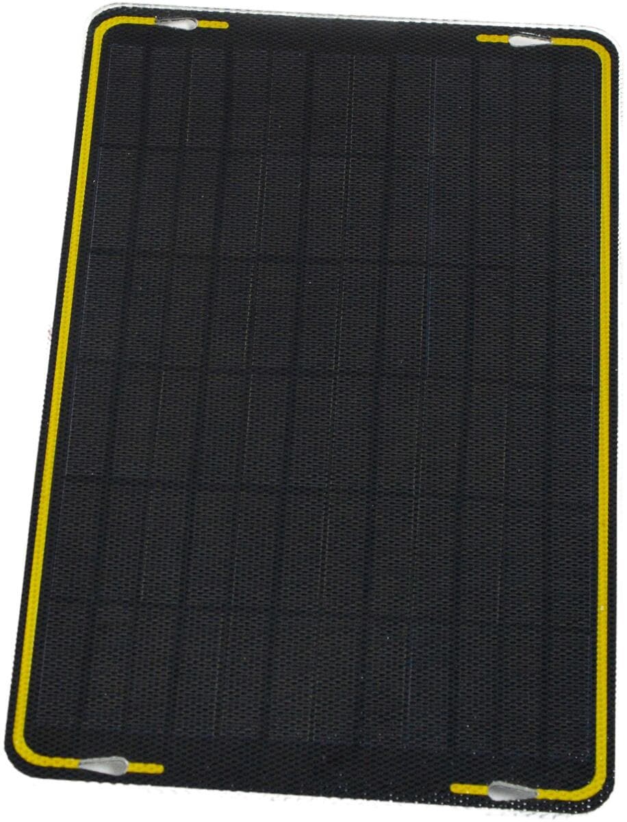 Solcellepanel 12V 12W med krokodilleklemmer for batterilading bakside