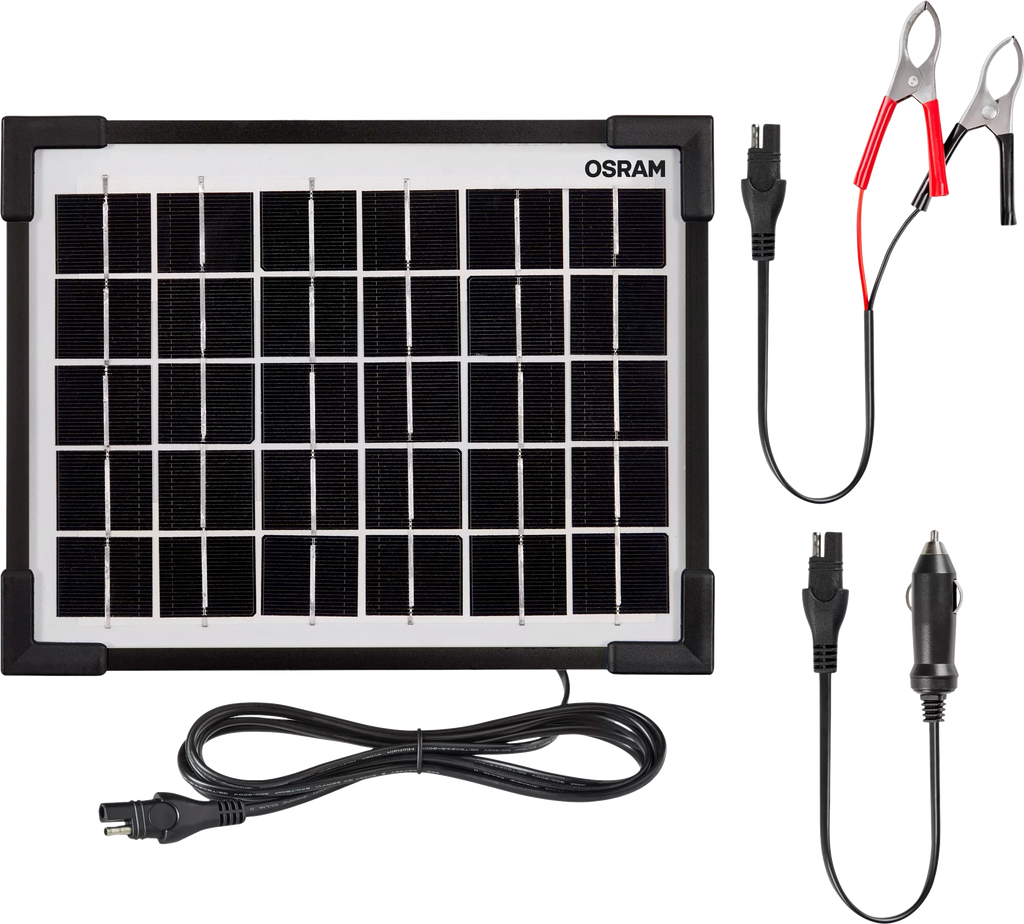 Solcellepanel BATTERYcharge Solar 5 W for 12V-kjoretoy foran