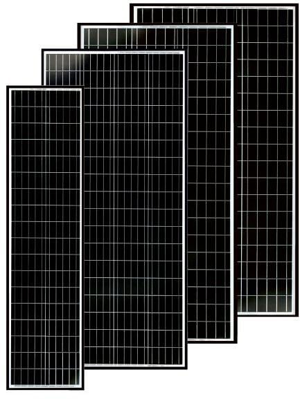 Solcellepanel Ecolux HV-serie svart monokrystallin PERC forfra