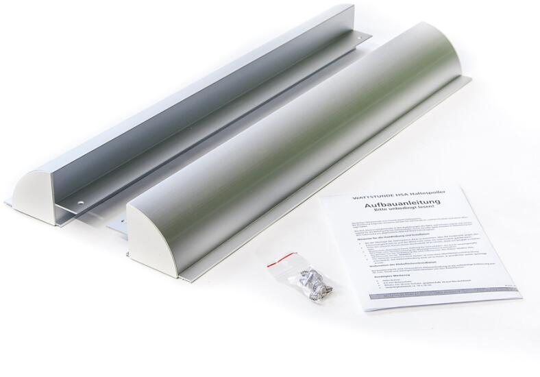 Solcellepanel-feste HSA50 aluminium 50 cm sølv forfra