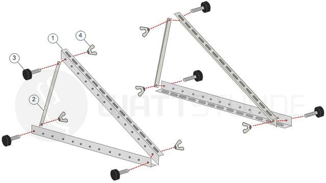 Solcellepanel-feste HST7 justerbar vinkel detalj