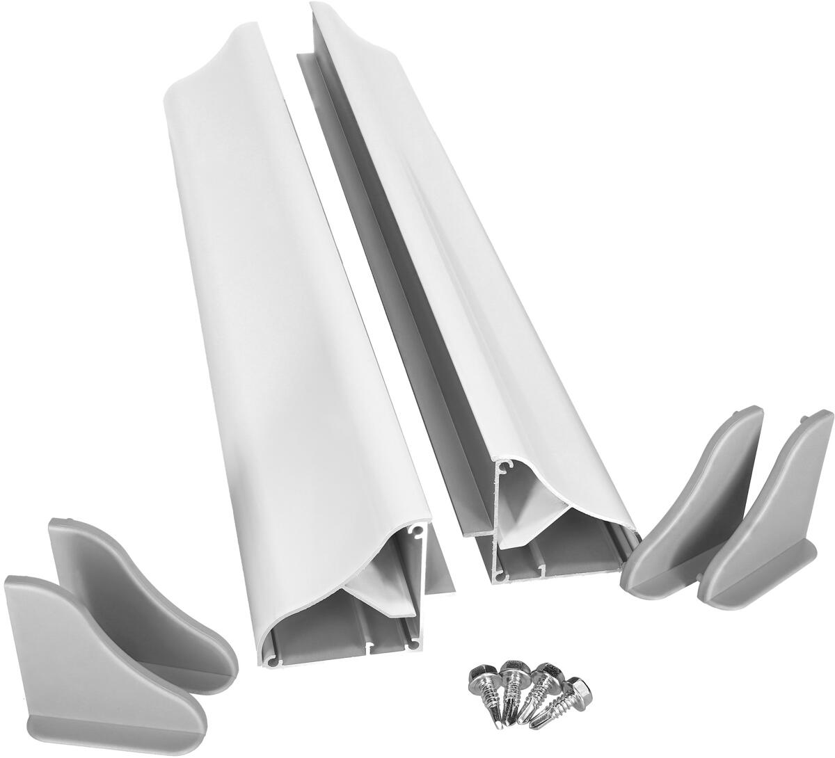 Solcellepanel festespoiler, aluminium, 550 mm - Carbest forside