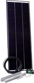 Solcellepanel komplettsett 100W monokrystallinsk for campingbruk forfra