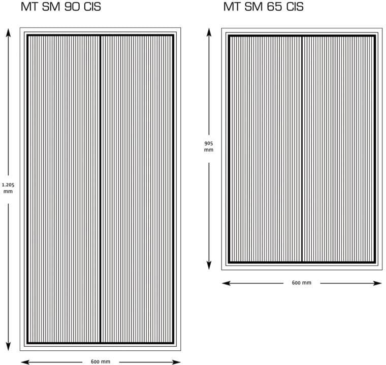 Solcellepanel komplettsett CIS-Line MT for bobil med tilkoblingskomponenter