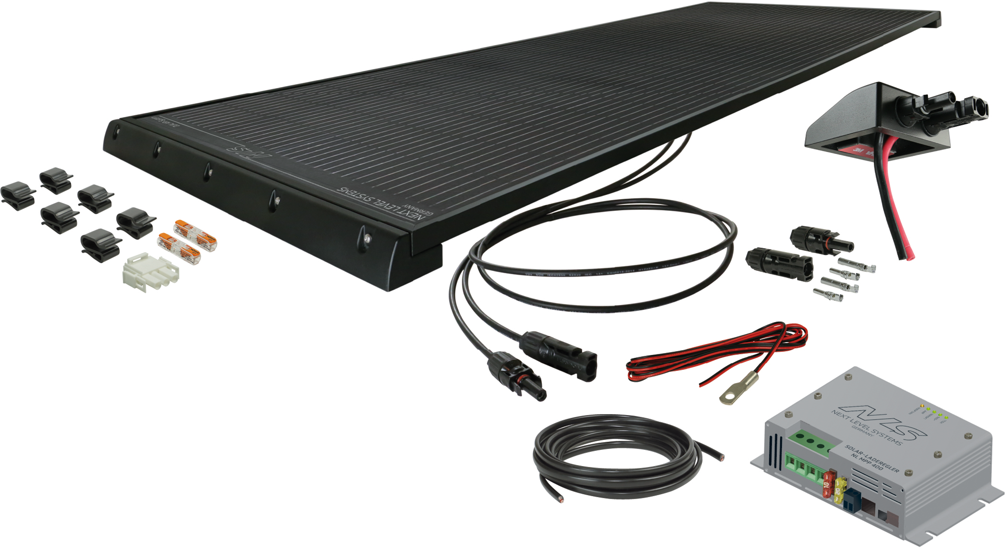 Solcellepanel komplettsett NL Dual Air 100W forfra