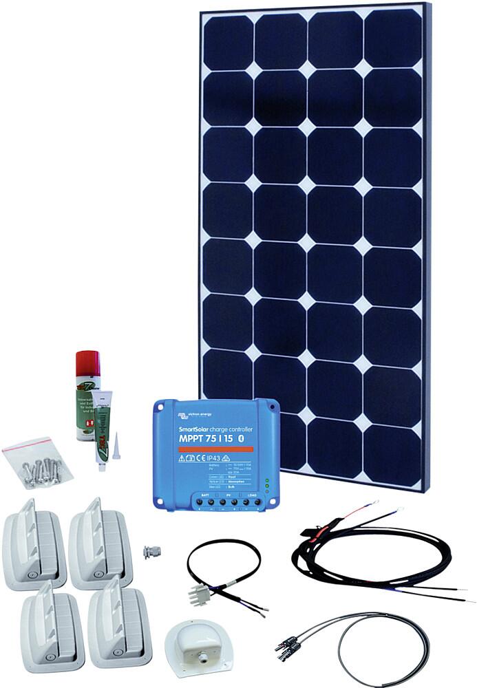 Solcellepanel komplettsett Solar Peak MPPT 120W 12V Bluetooth forfra