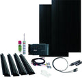 Solcellepanel komplettsett Sun Pearl 200W 12V shingelcelle svart forfra