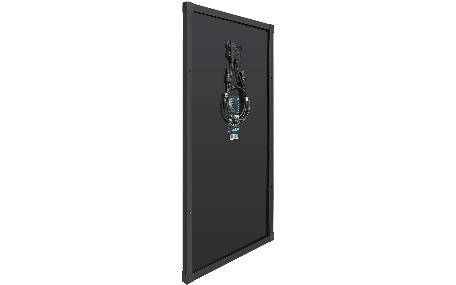Solcellepanel monokrystallinsk 100 W Black Slim bakside