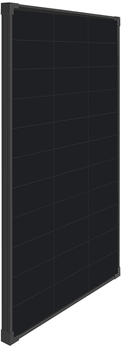 Solcellepanel monokrystallinsk 100 W Black Slim forfra